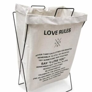 Cesto de Ropa Plegable c/ Estructura Metalica